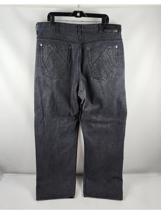 Sean John Jeans Mens 40x33 Denim Black Y2K Hip Hop Baggy - Picture 7 of 9